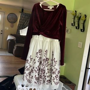 EUC winter dress with removable jacket size 10 knit works brand